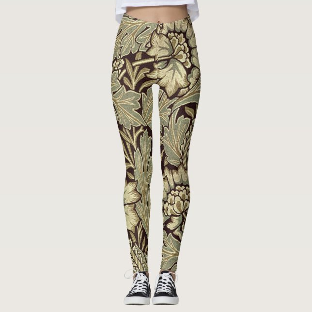 Leggings Patrón De Anemone De William Morris (Anverso)