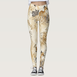 Leggings Patrón de animal cervatillo del bosque