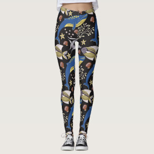 Leggings Patrón de animales acuáticos   vida submarina en l