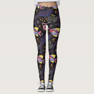 Leggings Patrón de animales acuáticos   vida submarina en l