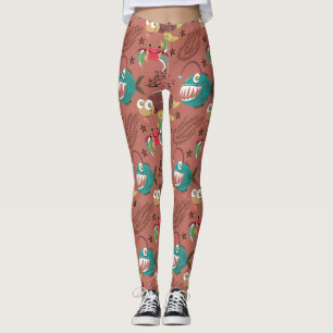 Leggings Patrón de animales acuáticos vida submarina en l