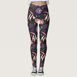 Leggings Patrón de animales acuáticos   vida submarina en l