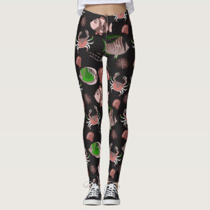 Leggings Patrón de animales acuáticos   vida submarina en l