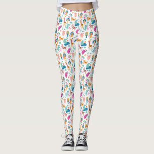 Leggings Patrón de animales de la jungla, suave y colorido