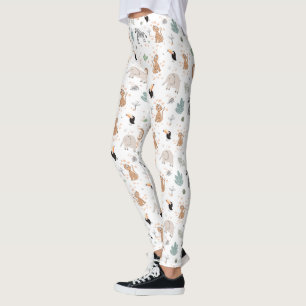 Leggings Patrón de animales de selva tropical de selva fina