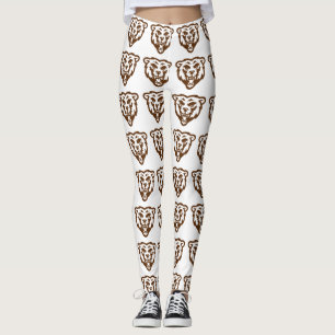 Leggings Patrón de animales de Woodland ruidoso y marrón ag