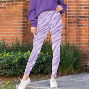 Leggings Patrón de animales salvajes de cebra de Lilac