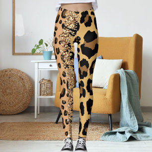 Leggings Patrón de animales salvajes de impresión de gatos 