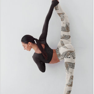 Leggings Patrón de animales salvajes del leopardo de la jun