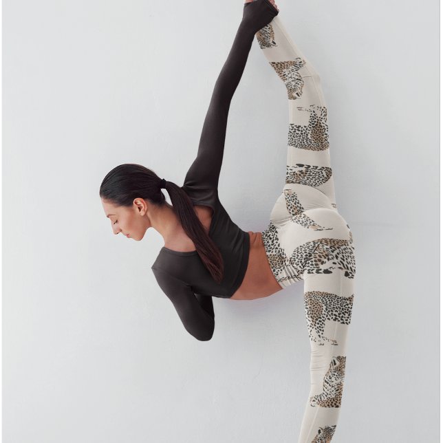 Leggings Patrón de animales salvajes del leopardo de la jun (Subido por el creador)