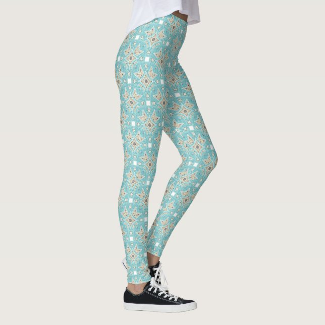 Leggings Patrón de Aqua Mandala (Derecha)