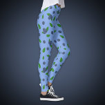 Leggings Patrón de arándanos<br><div class="desc">Si te gusta el arándano azul, el colorido patrón con arándano morado salvaje en la Planta de la Leggings es para ti!</div>
