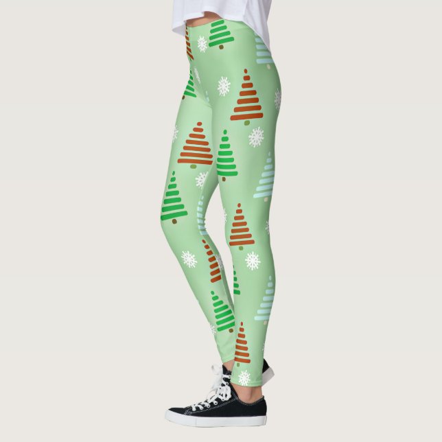 Leggings Patrón de árbol de Navidad (Izquierda)