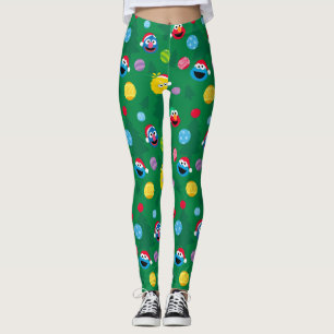 Leggings Patrón de árbol de navidad de Plaza Sésamo