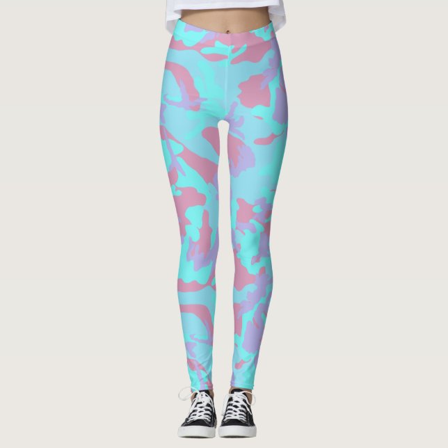 Leggings Patrón de árbol Guay Pastel (Anverso)