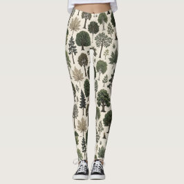 Leggings Patrón de Árboles