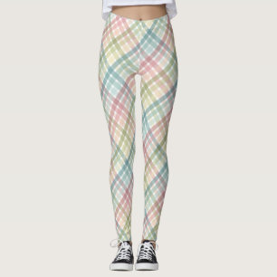 Leggings Patrón de arcilla arcoiris pastel y colorido