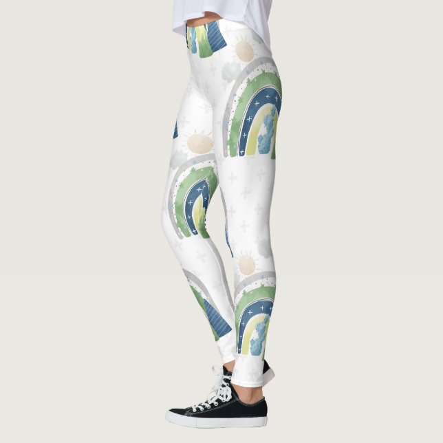 Leggings Patrón de arco iris acuático (Izquierda)
