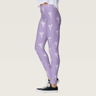 Leggings Patrón de arcos lino blanco y juguetón