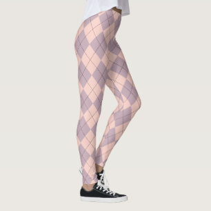 Leggings Patrón de arglos rosados y morados Giro