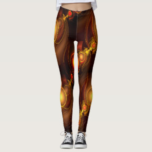 Leggings Patrón de arte abstracto boho elegante moderno dor