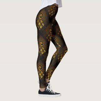 Leggings Patrón de Arte Abstracto Moderno Boho Elegante Dor