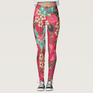 Leggings Patrón de arte batik indonesio malasio