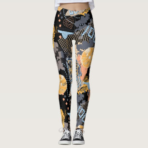 Leggings Patrón de arte callejero de graffiti urbano