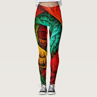 Leggings Patrón de arte colorido artístico moderno abstract