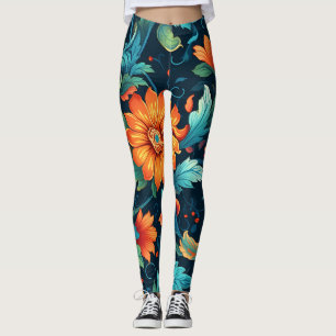 Leggings Patrón de arte Floral Boho