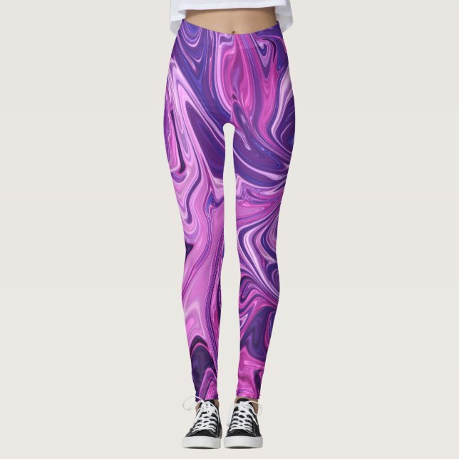Leggings Patrón de arte galáctico (Anverso)