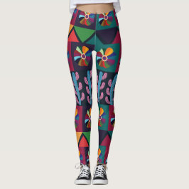 Leggings Patrón de arte mexicano Cinco De Mayo