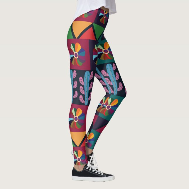 Leggings Patrón de arte mexicano Cinco De Mayo (Derecha)