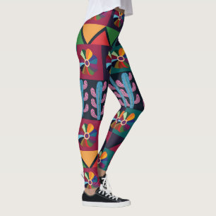 Leggings Patrón de arte mexicano del Cinco De Mayo 