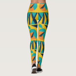 Leggings Patrón de arte pop retro geométrico