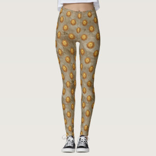 Leggings Patrón de astrología del sol celestial vintage