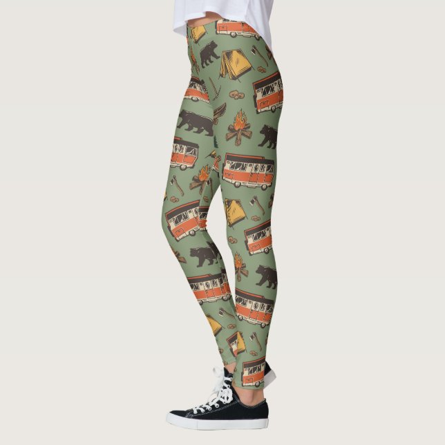 Leggings Patrón de aventuras de los Campamentos Domésticos (Izquierda)