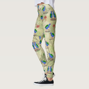 Leggings Patrón de aves Takahe NZ/Aotearoa