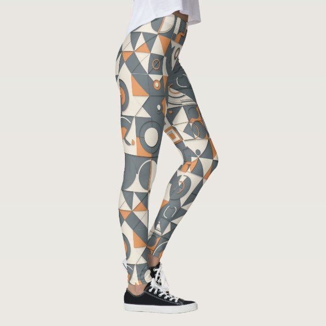 Leggings Patrón de baldosas moderno y lindo (Derecha)