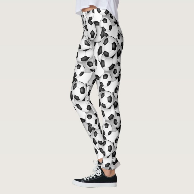 Leggings patrón de balones de fútbol (Izquierda)