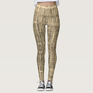 Leggings Patrón de bambú trenzado
