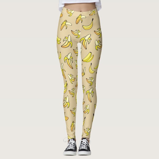 Leggings Patrón de banana (Anverso)