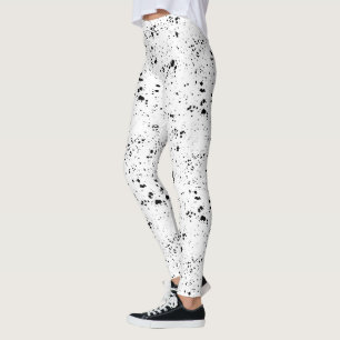 Leggings Patrón de bandeja de pintura negra