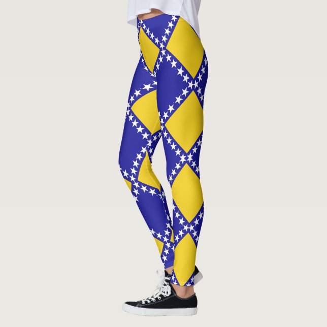 Leggings Patrón de bandera de Bosnia (Izquierda)