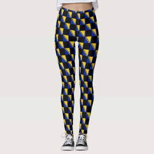 Leggings Patrón de bandera de Bosnia y Herzegovina controla
