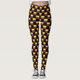Leggings Patrón de bandera de Colombia controlado