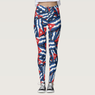 Leggings Patrón de bandera de Cuba