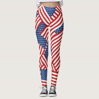 Leggings Patrón de bandera de EE.UU.