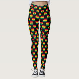 Leggings Patrón de bandera de Ghana controlado