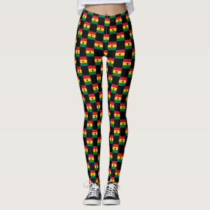 Leggings Patrón de bandera de Ghana controlado